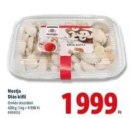 Lidl Nostja Diós kifli ajánlat