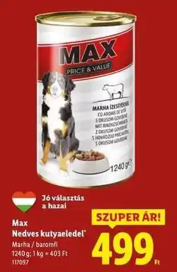 Lidl MAX Nedves kutyaeledel ajánlat