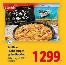 Lidl Sol&Mar Paella tenger gyümölcseivel ajánlat