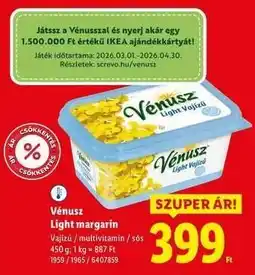 Lidl VÉNUSZ Light margarin ajánlat
