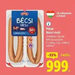 Lidl PIKOK Bécsi virsli ajánlat