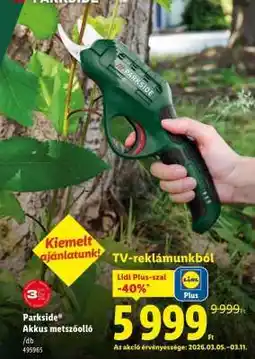 Lidl PARKSIDE Akkus metszőolló ajánlat