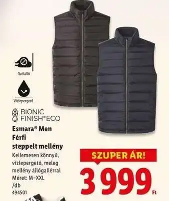 Lidl Esmara Men Férfi steppelt mellény ajánlat