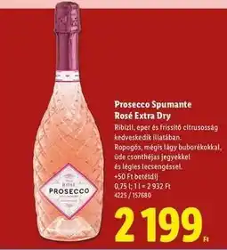 Lidl Prosecco Spumante Rosé Extra Dry ajánlat