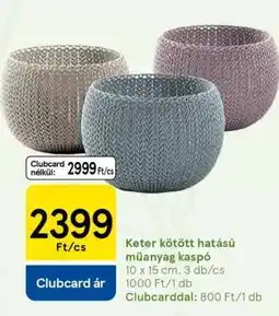 Tesco Keter kötött hatású műanyag kaspó ajánlat