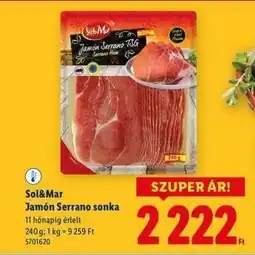 Lidl Sol&Mar Jamón Serrano sonka ajánlat