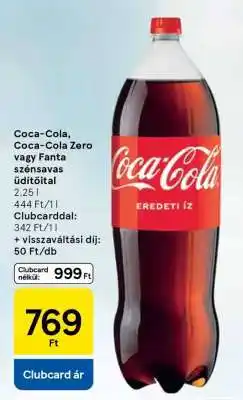Tesco Coca-Cola, Coca-Cola Zero vagy Fanta szénsavas üdítőital ajánlat