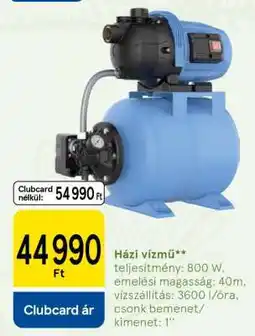Tesco Házi vízmű ajánlat