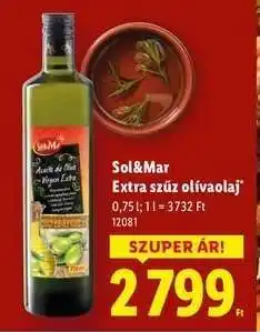 Lidl SOL&MAR Extra szűz olívaolaj ajánlat