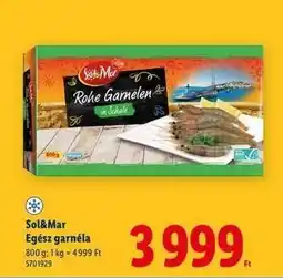 Lidl SOL&MAR Egész garnéla ajánlat
