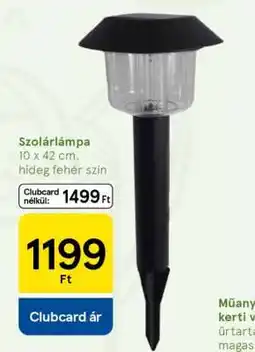Tesco Szolárlámpa ajánlat