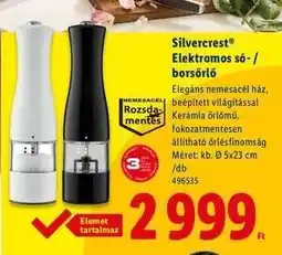 Lidl Silvercrest Elektromos só- / borsőrlő ajánlat