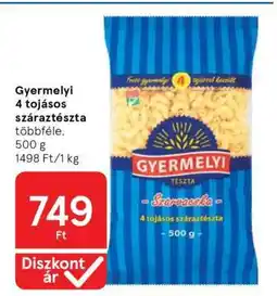 Tesco Gyermelyi 4 tojásos száraztészta ajánlat