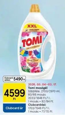 Tesco TOMI Mosógél ajánlat