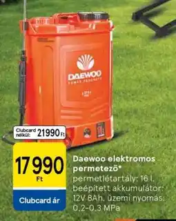 Tesco Daewoo elektromos permetező ajánlat