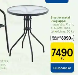Tesco Bisztró asztal üveglappal ajánlat