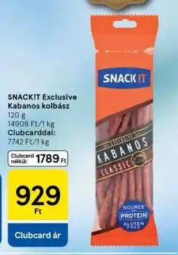 Tesco SNACK!T Exclusive Kabanos kolbász ajánlat
