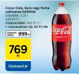Tesco Coca-Cola, Zero vagy Fanta szénsavas üdítőital ajánlat