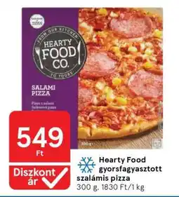 Tesco Hearty Food gyorsfagyasztott szalámis pizza ajánlat