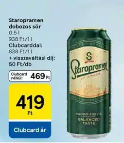 Tesco Staropramen dobozos sör ajánlat