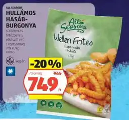 ALDI All Seasons Hullámos Hasábburgonya ajánlat
