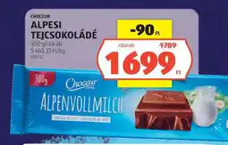 ALDI CHOCEUR ALPESI TEJCSOKOLÁDÉ ajánlat