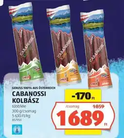 ALDI Cabanossi kolbász ajánlat