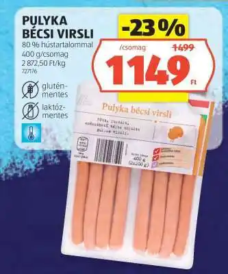 Pulyka Bécsi Virsli