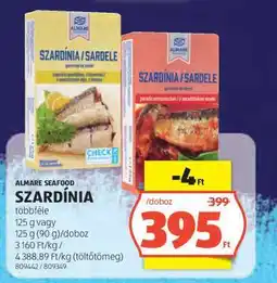 ALDI ALMARE SEAFOOD SZARDÍNIA ajánlat