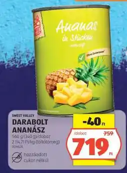ALDI SWEET VALLEY DARABOLT ANANÁSZ ajánlat