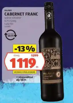 ALDI Villány Cabernet Franc ajánlat