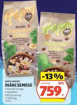 ALDI HAPPY HARVEST DIÁKCSEMEGE ajánlat