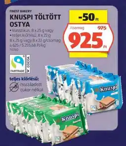 ALDI FINEST BAKERY KNUSPI TÖLTÖTT OSTYA ajánlat