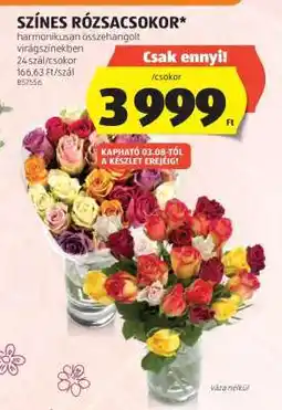 ALDI Színes rózsacsokor ajánlat