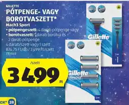 ALDI Gillette Pótpenge- vagy Borotvaszett ajánlat
