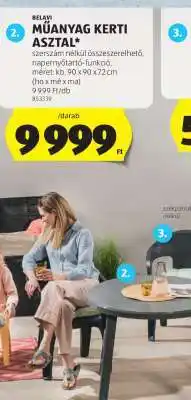 ALDI BELAVI MŰANYAG KERTI ASZTAL ajánlat