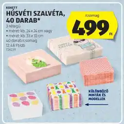 ALDI KOKETT Húsvéti Szalvéta, 40 darab ajánlat