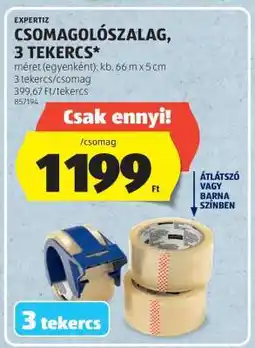 ALDI EXPERTIZ CSOMAGOLÓSZALAG, 3 TEKERCS ajánlat