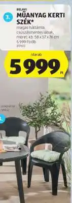 ALDI BELAVI Műanyag Kerti Szék ajánlat