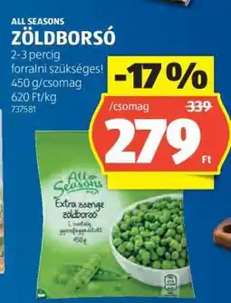 ALDI ALL SEASONS ZÖLDBORSÓ ajánlat