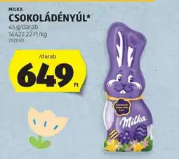 ALDI Milka csokoládényúl ajánlat