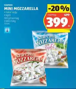 ALDI SZARVASI Mini mozzarella ajánlat