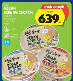 ALDI MYWAY Vegán Szendvicskrém ajánlat