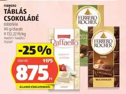 ALDI FERRERO TÁBLÁS CSOKOLÁDÉ ajánlat