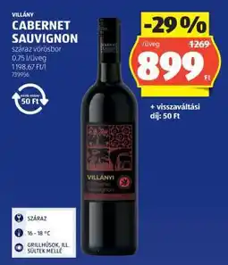 ALDI Villány Cabernet Sauvignon ajánlat