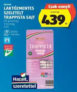 ALDI Milsani Laktózmentes Szeletelt Trappista Sajt ajánlat