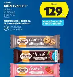 ALDI CERBONA Müzliszelet ajánlat