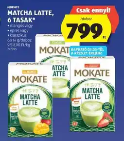 ALDI MOKATE MATCHA LATTE, 6 TASAK ajánlat