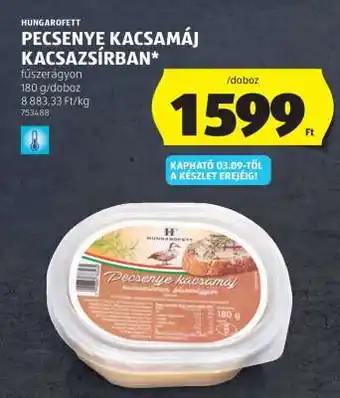 HUNGAROFETT Pecsenye kacsamáj kacsazsírban