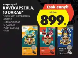 ALDI MANTARO CAFÉ KÁVÉKAPSZULA, 10 DARAB ajánlat
